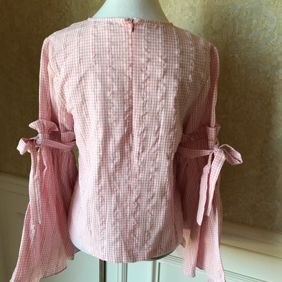 English Factory pink gingham top - Picture 3 of 5